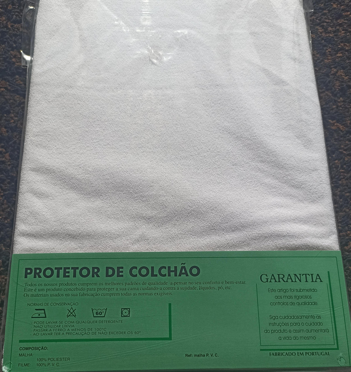 Protetor de colchão impermeável 100% Poliéster Base PVC