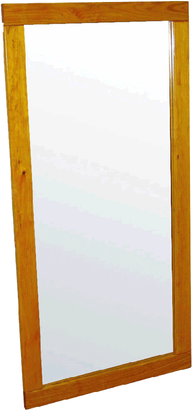 Espelho inquebrável moldura madeira
