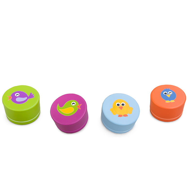 Conjunto banquinhos passarinhos (4 unidades) (linha creche 0 aos 3 anos)