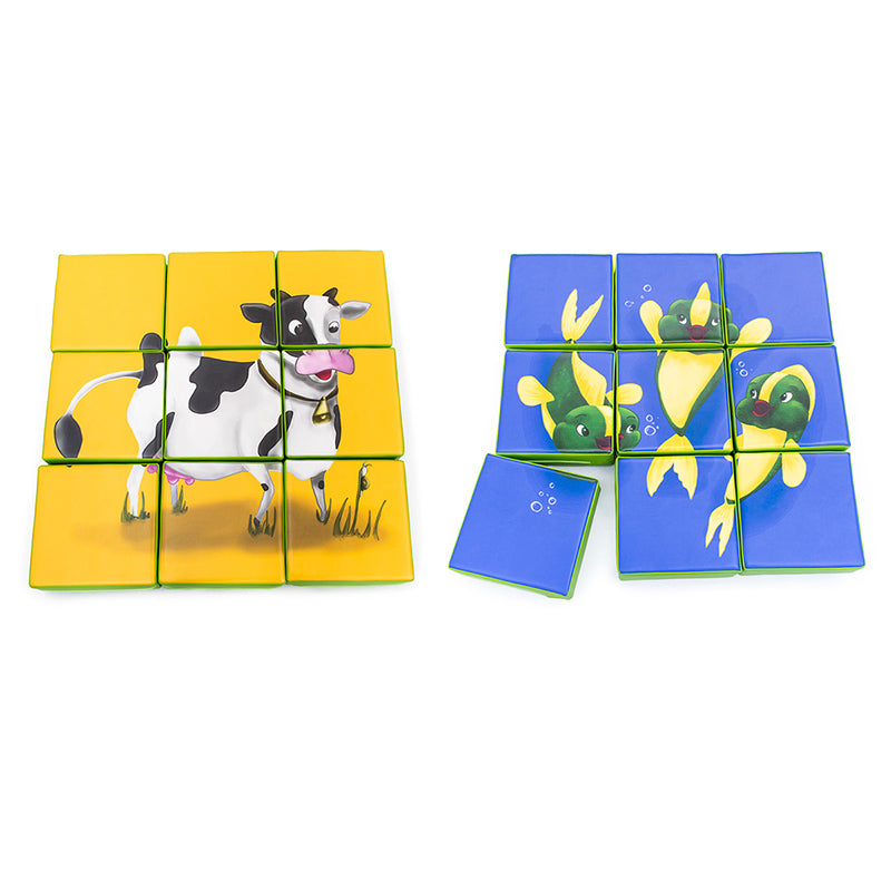 Puzzle dupla face Vaca e Peixes