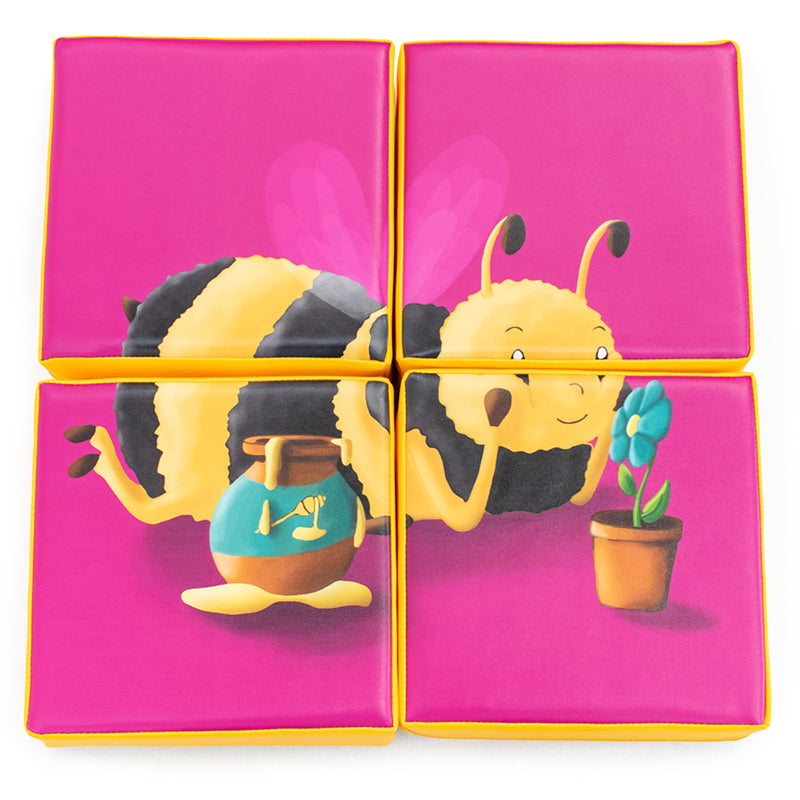 Puzzle dupla face Colibri e Abelha
