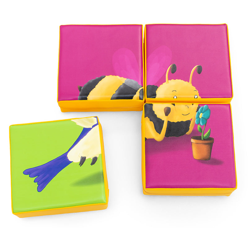 Puzzle dupla face Colibri e Abelha