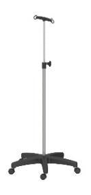 Suporte soro rodado 2 ganchos