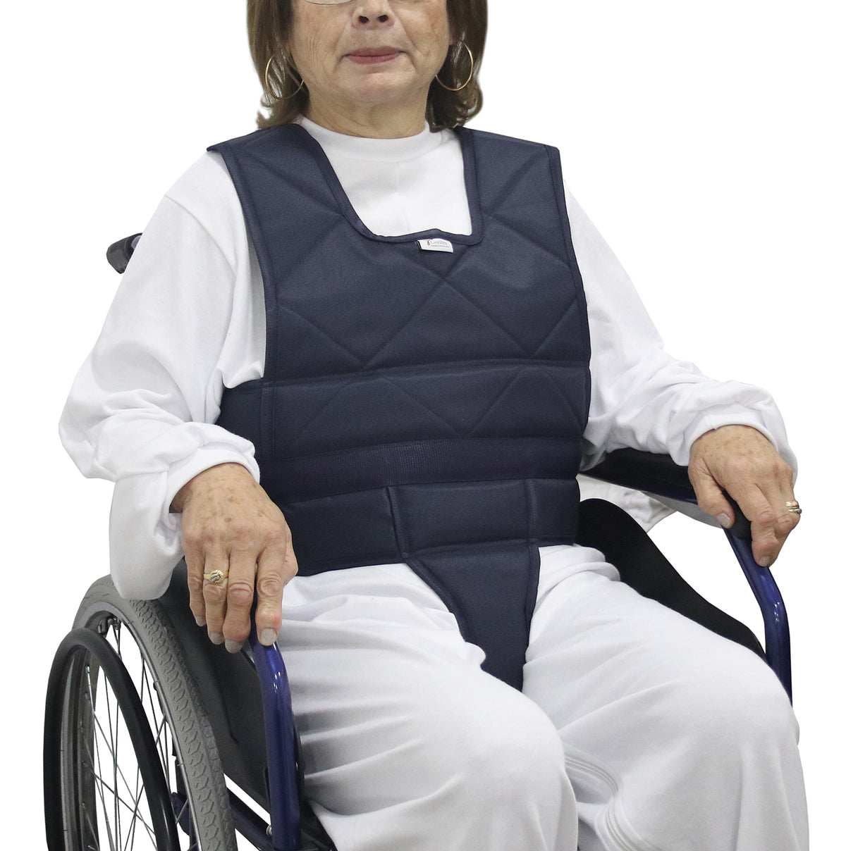 Colete pélvico de segurança para cadeira de rodas