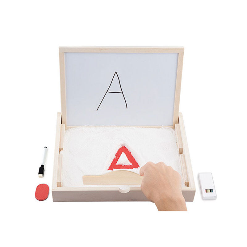 Conjunto bandeja e quadro multisensorial pré-escrita