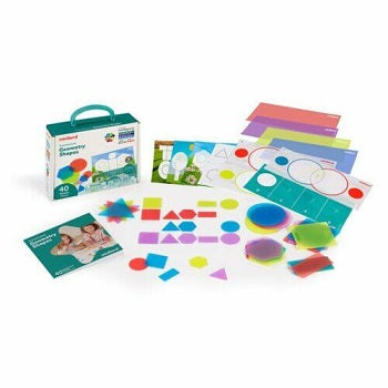 Conjunto de formas geométricas translúcidas