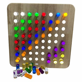 Painel de parede com barras coloridas