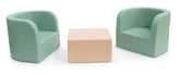 Conjunto de 2 sofás de braços com mesa