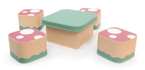 Conjunto banquinho com mesa Cogumelo