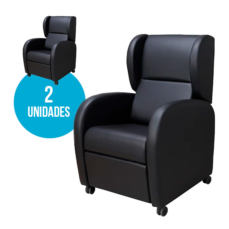 Cadeirão relax com rodas (2 unidades)
