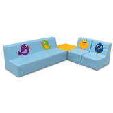 Conjunto de sofás com quadrado - passáros (linha creche 0 aos 3 anos)