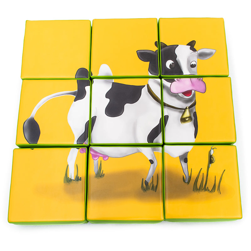 Puzzle dupla face Vaca e Peixes