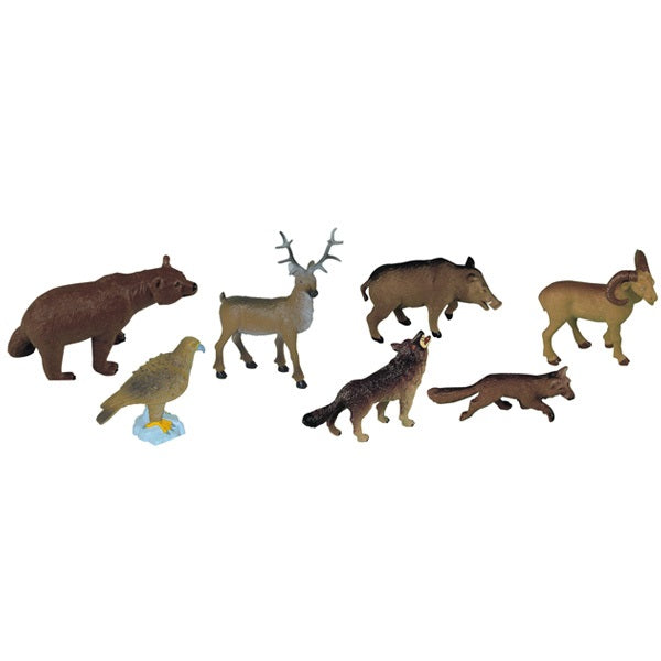 Conjunto de 8 animais do bosque