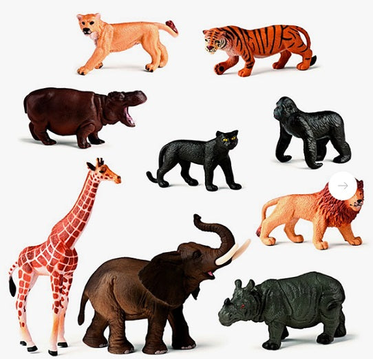 Conjunto de 8 animais selvagens