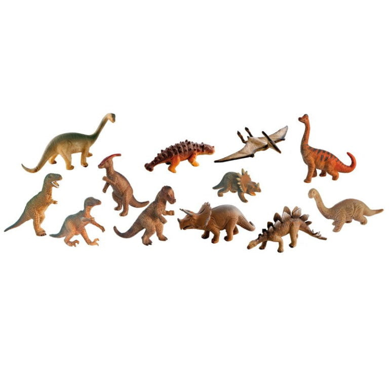 Conjunto de 12 dinossauros